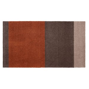 Tica Copenhagen - Smudsmåtte - Stripes Horizon - Brun/Sand/Terracota - 40x60 cm