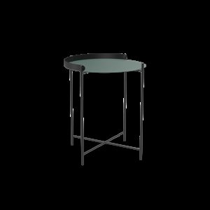 Houe - EDGE Tray table Ø46,5 - Pine green-black