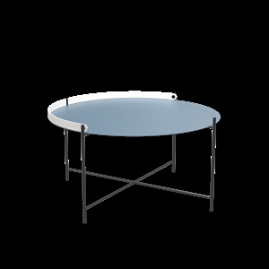 Houe - EDGE Tray table Ø76 - Pigeon blue-white