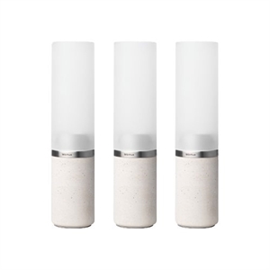 Blomus - Set of 3 Tealight Holders - H 21 cm, Ø 5 cm - FARO