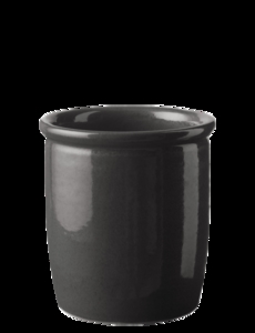 Knabstrup Keramik - syltekrukke 1 l. anthracite