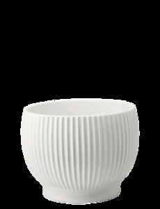 Knabstrup Keramik - urtepotteskjuler Ø 16 cm ripple white