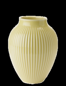 Knabstrup Keramik - vase H 20 cm ripple yellow