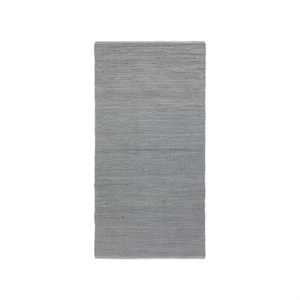 Rug Solid - Bomuldstæppe, light grey - 75x300 cm.