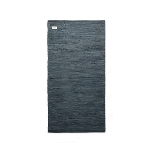 Rug Solid - Bomuldstæppe, steel grey - 75 x 200 cm. Mørkegrå