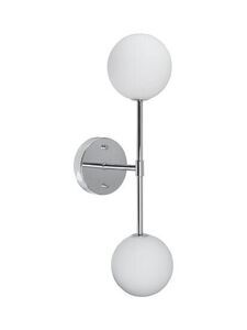 PR Home - Sigma D væglampe - Chrome Opal, 49 cm