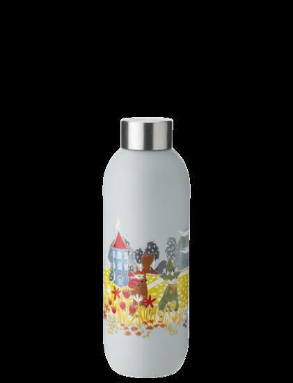 Stelton - Keep Cool drikkeflaske 0.75 l. Moomin soft sky