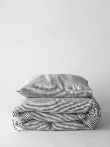 Tell Me More - Duvet cover linen 140x200 - grey/white