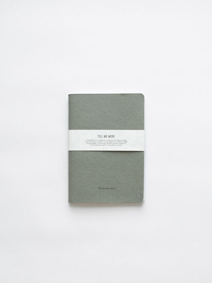Tell Me More - Notebook - dusty green