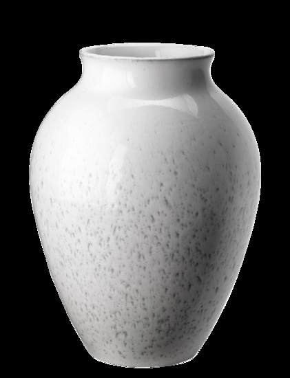 Knabstrup Keramik - vase H 27 cm white / grey