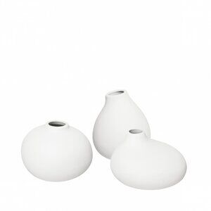 Blomus - Set of 3 Vases  - 3 x White - NONA
