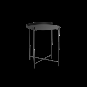 Houe - EDGE Tray table Ø46,5 - Black-black