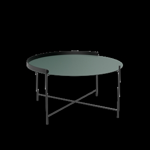Houe - EDGE Tray table Ø76 - Pine green-black