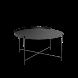 Houe - EDGE Tray table Ø76 - Black-black