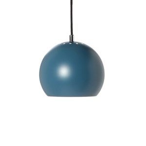 Image of Ball pendel - petroleum blue mat (Ø 18 cm) med sort ledning