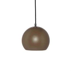 Image of Ball pendel - brun mat (Ø 18 cm) med sort ledning