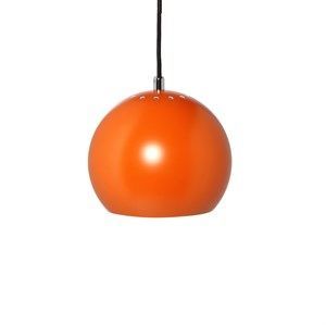 Image of Ball pendel - orange mat (Ø 18 cm) med sort ledning, Frandsen