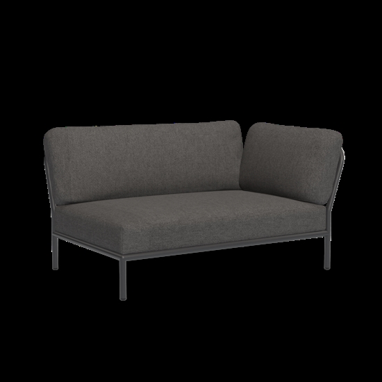 Houe - LEVEL Corner, right - Dark grey. Fabric