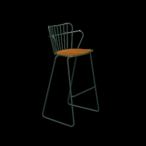 Houe - PAON Bar chair - Pine green. Seat