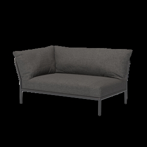 Houe - LEVEL 2 Corner, left - Dark grey. Fabric - 139x92,5 cm