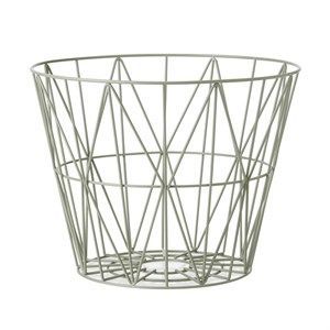 Image of Ferm Living - wire basket i støvet grøn - large