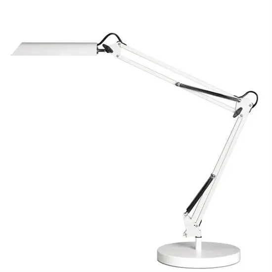 UNILUX - LED LAMPE m. bordfod og bordklemme - SWINGO - Hvid