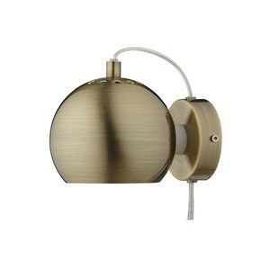 Image of Frandsen Lighting Ball væglampe i antique brass/mat - m. transparent ledning