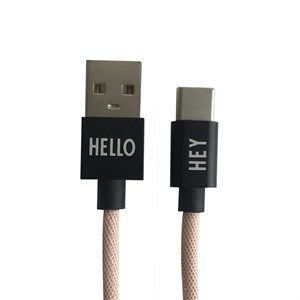 Image of Design Letters - Oplader kabel - USBC - Nude