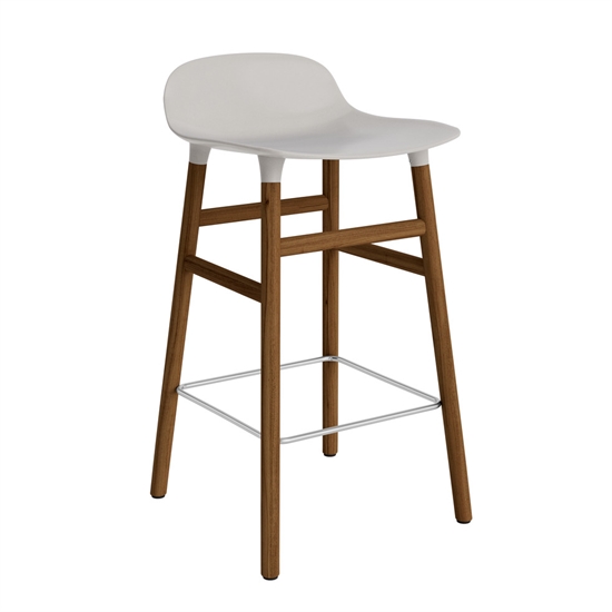 Normann Copenhagen - Form Barstool 65 cm - Varm grå/Valnød