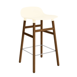 Normann Copenhagen - Form Barstool 65 cm - Creme/Valnød