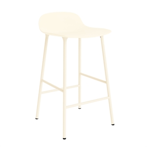 Normann Copenhagen - Form Barstool 65 cm - Creme/Stål