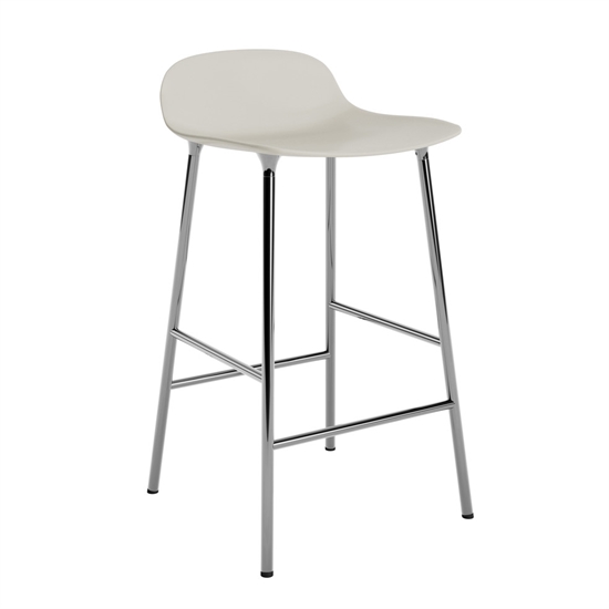 Normann Copenhagen - Form Barstool 65 cm - Lys grå/krom