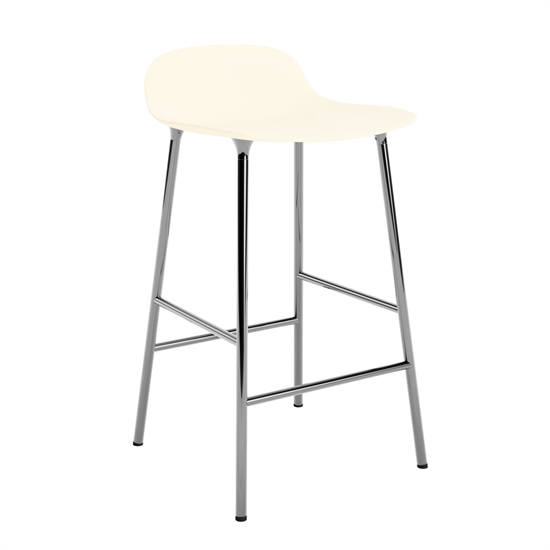 Normann Copenhagen - Form Barstool 65 cm - Creme/krom