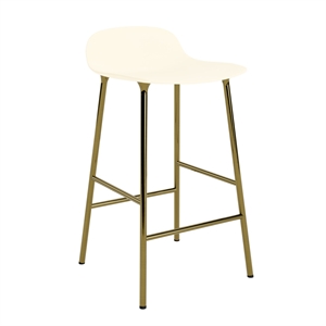 Normann Copenhagen - Form Barstool 65 cm - Creme/Messing