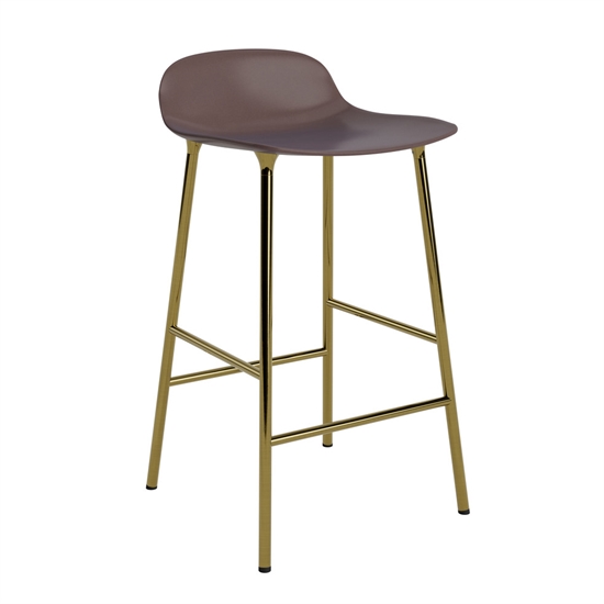 Normann Copenhagen - Form Barstool 65 cm - Brun/Messing