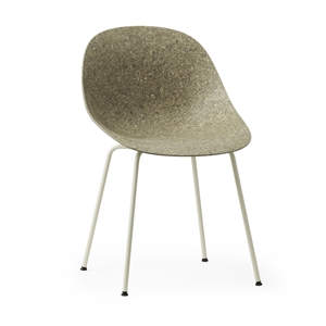 Normann Copenhagen - Spisebordsstol - Mat Chair - Seaweed - Creme/Stål