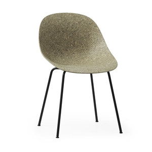 Normann Copenhagen - Spisebordsstol - Mat Chair - Seaweed - Sort/Stål