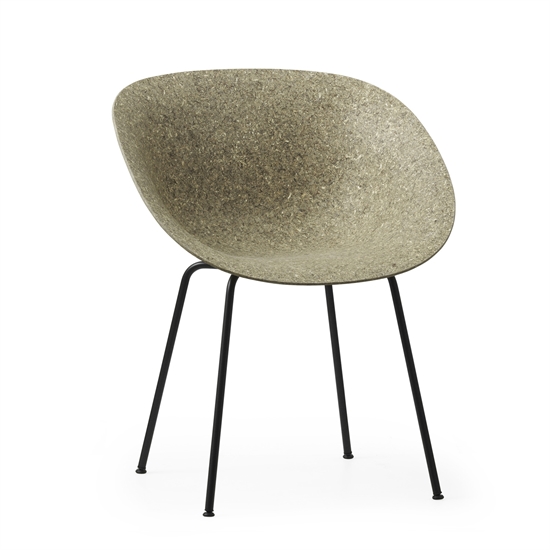 Normann Copenhagen - Armstol - Mat Chair - Seaweed - Sort/Stål