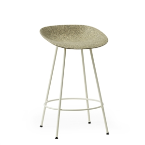 Normann Copenhagen - Barstol - Mat Chair - Seaweed - Creme/Stål