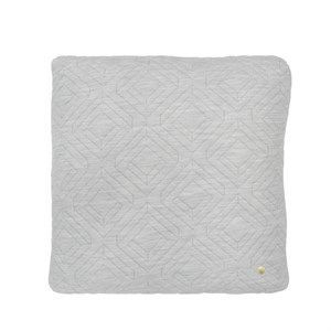 Image of Ferm Living - Pude - Quilt cushion light grey 45 x 45