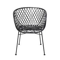 Bloomingville - Rattan Lounge Stol - Sort