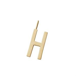 Image of Design Letters - Bogstav vedhæng - "H" - Forgyldt guld mat