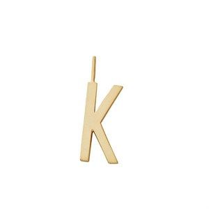 Image of Design Letters - Bogstav vedhæng - "K" - Forgyldt guld mat