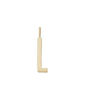 Image of Design Letters - Bogstav vedhæng - "L" - Forgyldt guld mat