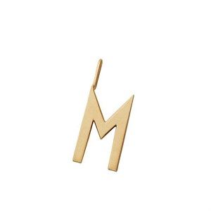 Image of Design Letters - Bogstav vedhæng - "M" - Forgyldt guld mat