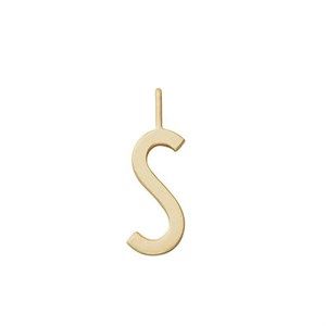 Image of Design Letters - Bogstav vedhæng - "S" - Forgyldt guld mat