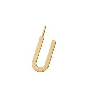 Image of Design Letters - Bogstav vedhæng - "U" - Forgyldt guld mat