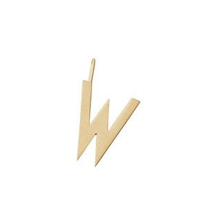 Image of Design Letters - Bogstav vedhæng - "W" - Forgyldt guld mat