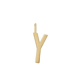 Image of Design Letters - Bogstav vedhæng - "Y" - Forgyldt guld mat