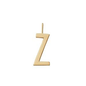 Image of Design Letters - Bogstav vedhæng - "Z" - Forgyldt guld mat